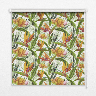 Roleta na drzwi balkonowe Egzotyczne rośliny