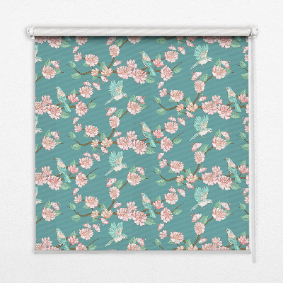 Roleta na drzwi balkonowe Ptaki wśród gałęzi