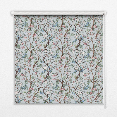 Roleta na drzwi balkonowe Pnącza kwiatów na jasnym tle