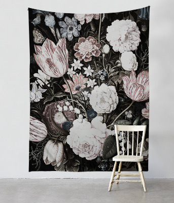 Gobelin ścienny poliestrowy Klasyczna sztuka kwiatowa